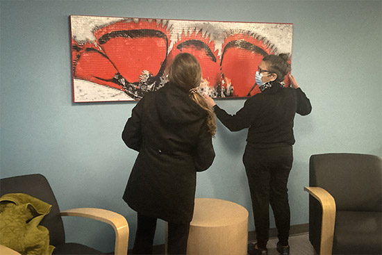 Hanging Maine art